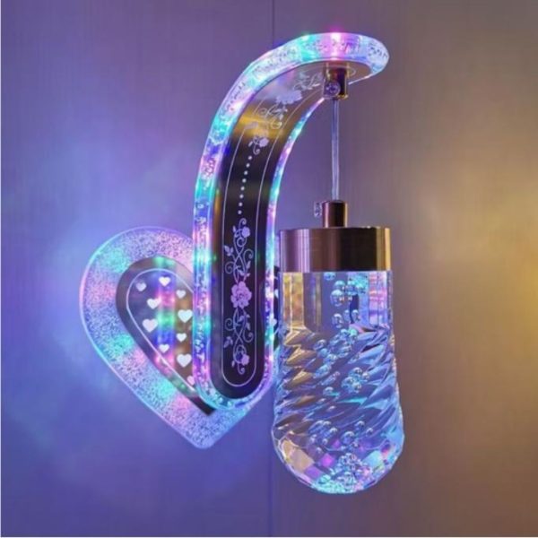 Đèn Tường Trái Tim Hoa Lá Màu Sắc Decor Phòng Ngủ Hội Trường, Phòng Khách, Lối Đi Cầu Thang