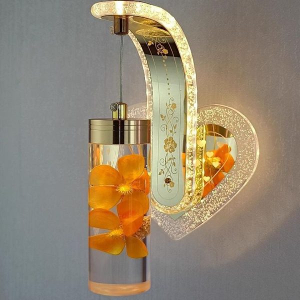 Đèn Tường Trái Tim Hoa Lá Màu Sắc Decor Phòng Ngủ Hội Trường, Phòng Khách, Lối Đi Cầu Thang