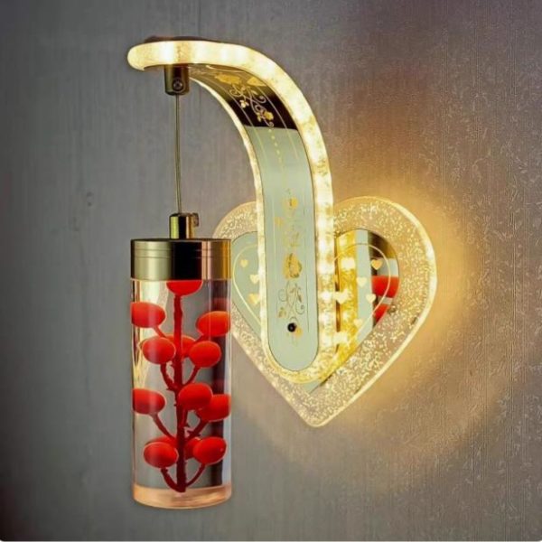 Đèn Tường Trái Tim Hoa Lá Màu Sắc Decor Phòng Ngủ Hội Trường, Phòng Khách, Lối Đi Cầu Thang