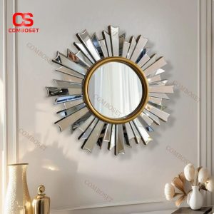 Gương Treo Tường Hình Mặt Trời Phong Cách Hiện Đại Châu Âu Decor Phòng Tắm