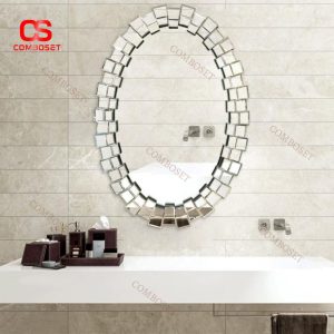 Gương Treo Tường Phòng Tắm Hình Bầu Dục Sang Trọng Trang Trí Khách Sạn, Căn Hộ Chung Cư