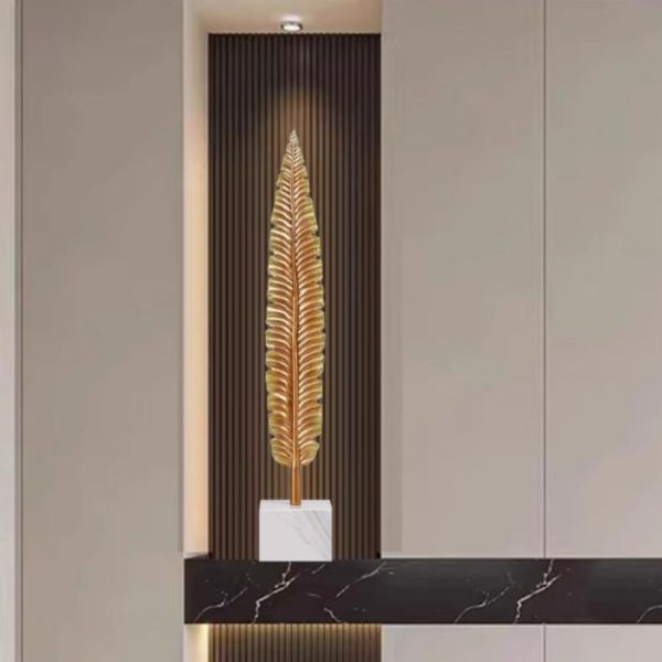 Tượng Trang Trí Hình Chiếc Lá Decor Phòng Khách, Quà Tặng Tân Gia Sang Trọng Ý nghĩa