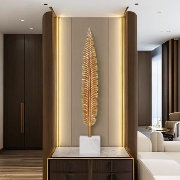 Tượng Trang Trí Hình Chiếc Lá Decor Phòng Khách, Quà Tặng Tân Gia Sang Trọng Ý nghĩa