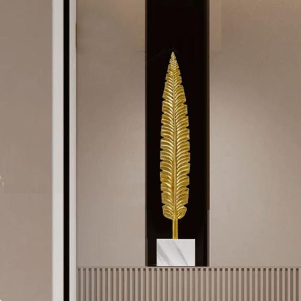 Tượng Trang Trí Hình Chiếc Lá Decor Phòng Khách, Quà Tặng Tân Gia Sang Trọng Ý nghĩa