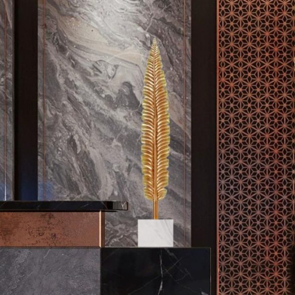 Tượng Trang Trí Hình Chiếc Lá Decor Phòng Khách, Quà Tặng Tân Gia Sang Trọng Ý nghĩa