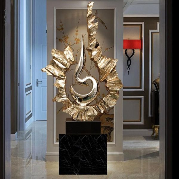 Tượng Trang Trí Hình Đóm Lửa Decor Không Gian Phòng Khách, Quà Tặng Tân Gia Phong Thuỷ