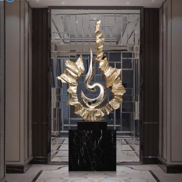 Tượng Trang Trí Hình Đóm Lửa Decor Không Gian Phòng Khách, Quà Tặng Tân Gia Phong Thuỷ