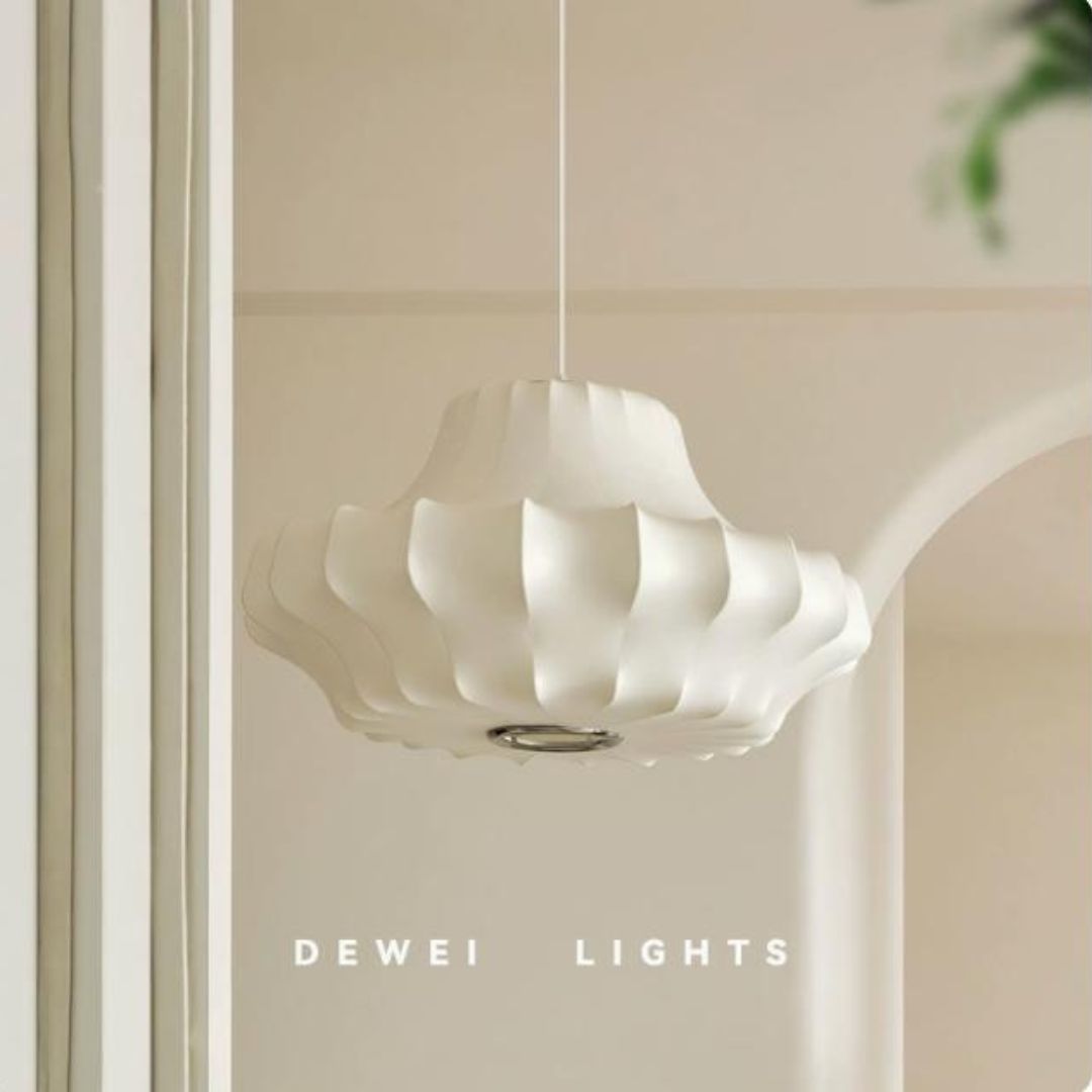 Đèn Chùm Lụa Tối Giản Phong Cách Wabi Sabi Decor Phòng Trà, Thiền, Nhẹ Nhàng Thư Giãn