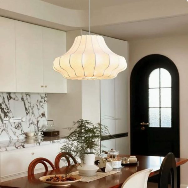 Đèn Chùm Lụa Tối Giản Phong Cách Wabi Sabi Decor Phòng Trà, Thiền, Nhẹ Nhàng Thư Giãn