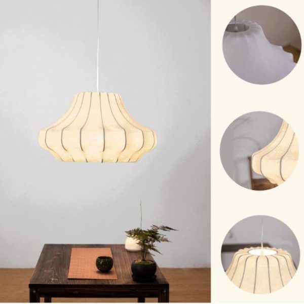 Đèn Chùm Lụa Tối Giản Phong Cách Wabi Sabi Decor Phòng Trà, Thiền, Nhẹ Nhàng Thư Giãn