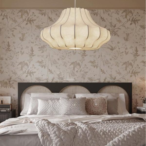 Đèn Chùm Lụa Tối Giản Phong Cách Wabi Sabi Decor Phòng Trà, Thiền, Nhẹ Nhàng Thư Giãn
