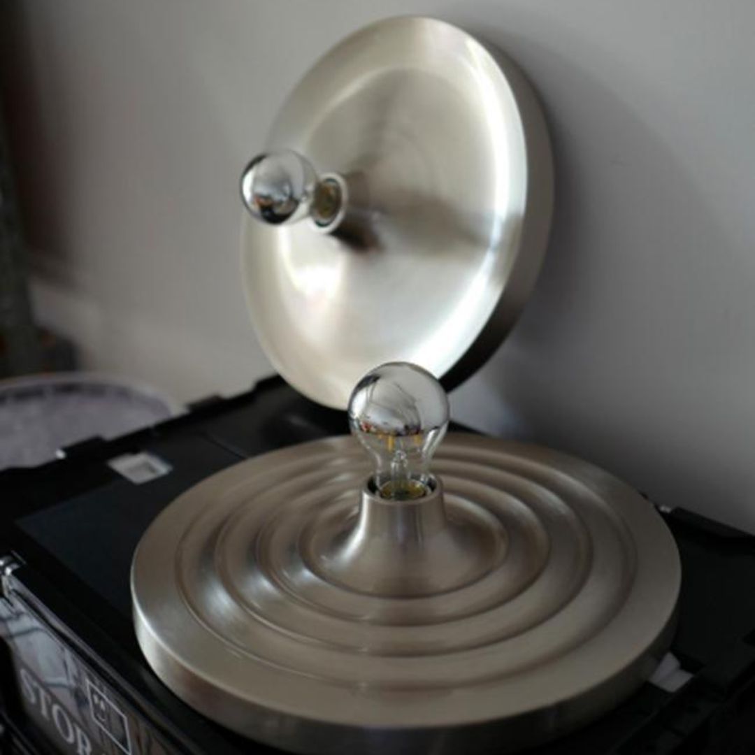 Đèn Tường Chiêng Sắt Tròn Retro Phong Cách Công Nghiệp Cá Tính Decor Quán Cafe, Nhà Hàng
