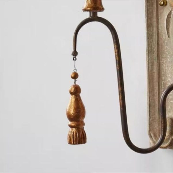 Đèn Tường Gỗ Kiểu Pháp Phong Cách Cổ Điển Decor Phòng Khách, Phòng Ngủ Vintage