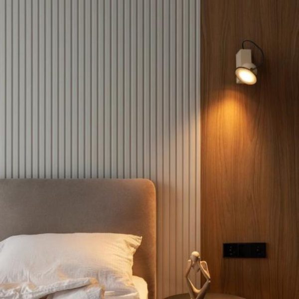 Đèn Tường Sắt Từ Tính Nhiều Màu Sắc Sinh Động Xoay 360 Độ Phong Cách Bauhaus Trang Trí Phòng Khách