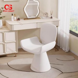 Ghế Trang Điểm Xoay 360 Độ Bọc Vải Nhung Có 4 Màu Đa Dạng Phù Hợp Với Mọi Không Gian