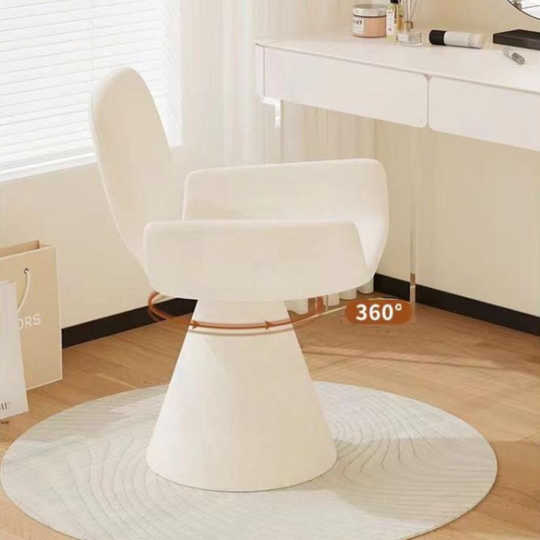 Ghế Trang Điểm Xoay 360 Độ Bọc Vải Nhung Có 4 Màu Đa Dạng Phù Hợp Với Mọi Không Gian