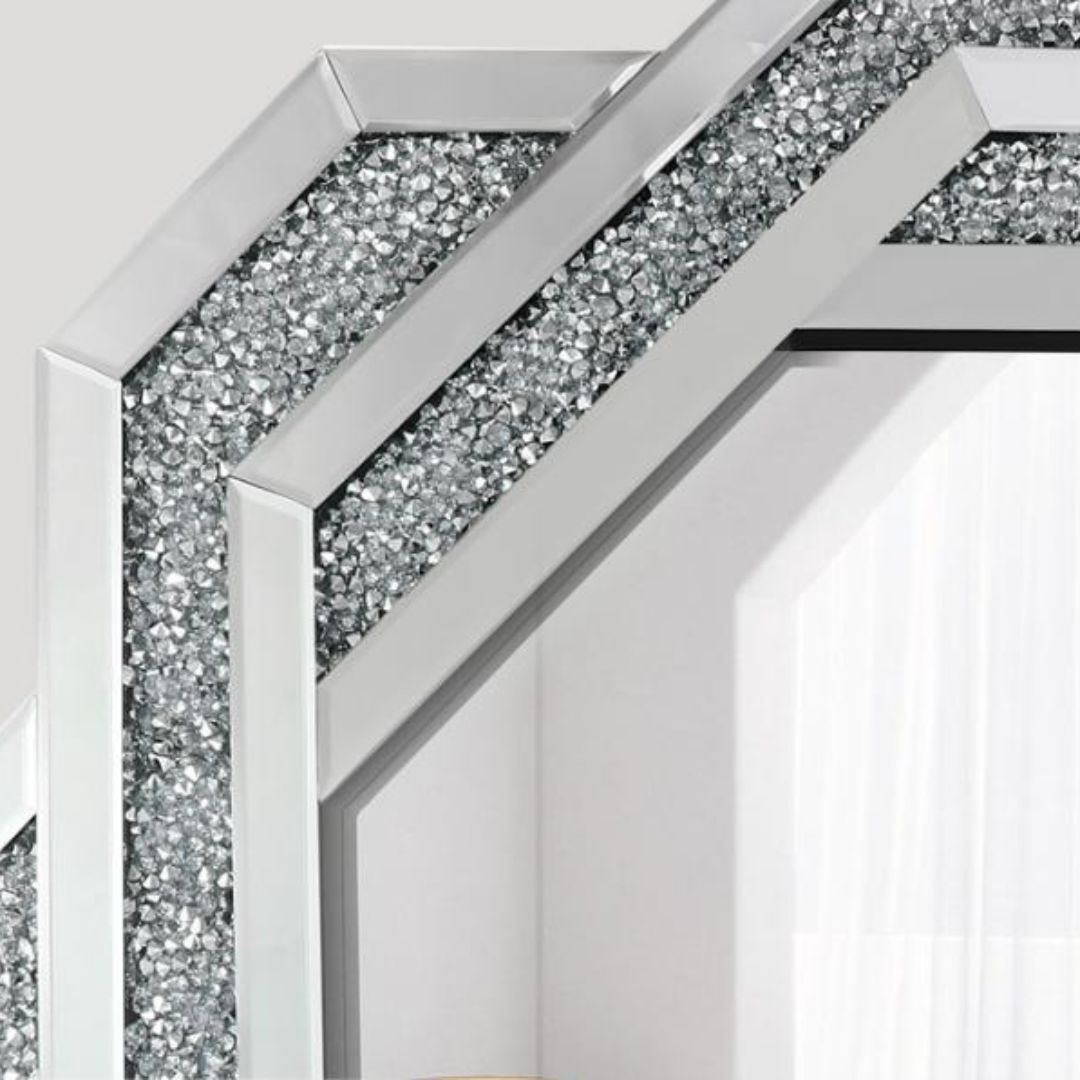 Gương Treo Tường Đính Kim Cương Trang Trí Phòng Tắm, Phòng Ngủ Sang Trọng