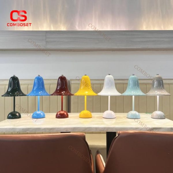 Đèn Bàn Hình Chuông Màu Sắc Nhỏ Xinh, Công Tắc Cảm Ứng, Cổng Sạc Type C, Trang Trí Bàn Học