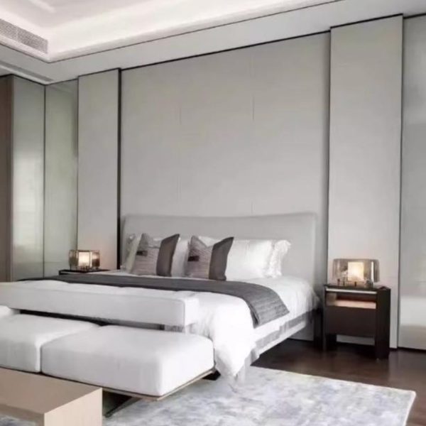 Đèn Bàn Kính Phòng Ngủ Hình Chữ Nhật Ánh Sáng Ấm Dịu Mắt Phong Cách Bắc Âu