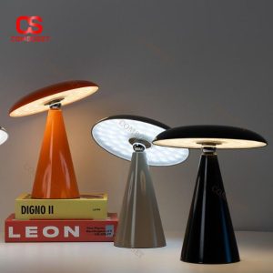 Đèn Bàn Nấm Nam Châm Xoay 360 Độ Đa Dạng Màu Sắc, Tích Hợp Cổng Sạc Type Nhỏ Gọn Tiện Lợi