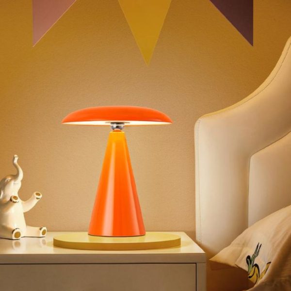Đèn Bàn Nấm Nam Châm Xoay 360 Độ Đa Dạng Màu Sắc, Tích Hợp Cổng Sạc Type Nhỏ Gọn Tiện Lợi