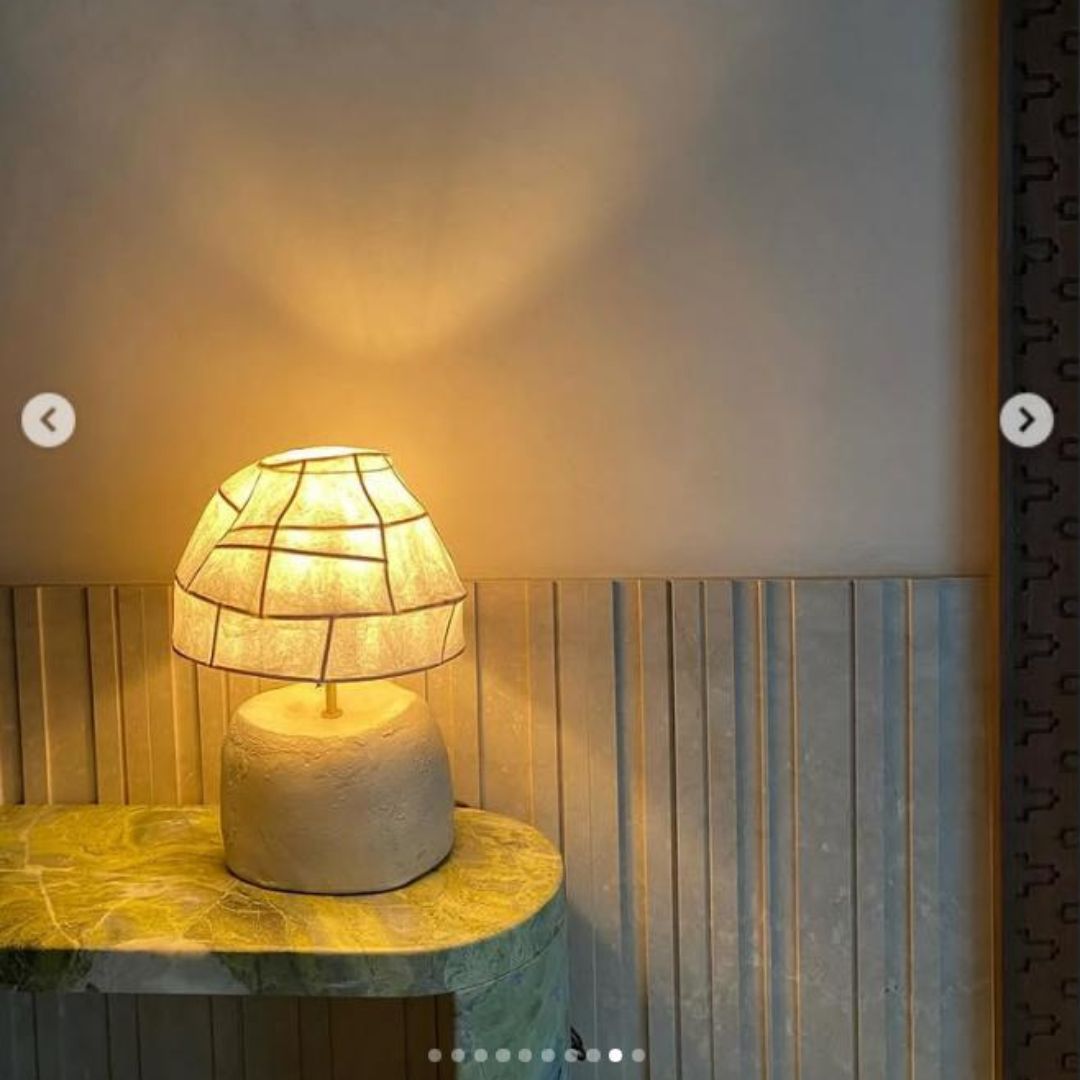 Đèn Bàn Vải Lụa Tối Giản Phong Cách Wabi Sabi Decor Phòng Thiền, Phòng Trà Thư Giãn