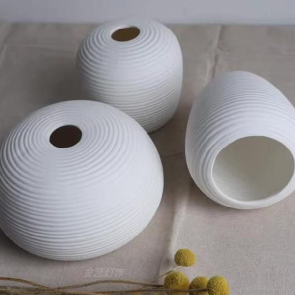 Đèn Chùm Treo Nhỏ Gốm Sứ Màu Trắng Phong Cách Nhật Bản Ánh Sáng Vàng Ấm Decor Phòng Ngủ Tối Giản