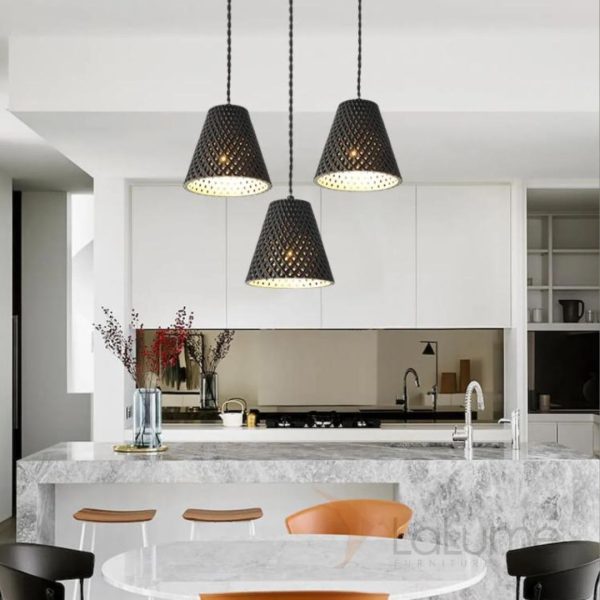 Đèn Chùm Xi Măng Rỗng Phong Cách Công Nghiệp Bắc Âu Decor Nhà Hàng, Quán Cafe