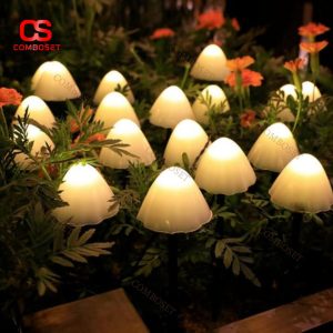 Đèn Đất Hình Cây Nấm Năng lượng Mặt Trời Chống Nước, Decor Sân Vườn, Ban Công, Nhấp Nháy Nhiều Màu