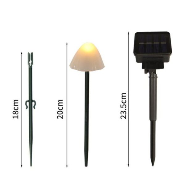 Đèn Đất Hình Cây Nấm Năng lượng Mặt Trời Chống Nước, Decor Sân Vườn, Ban Công, Nhấp Nháy Nhiều Màu