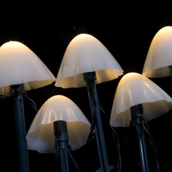 Đèn Đất Hình Cây Nấm Năng lượng Mặt Trời Chống Nước, Decor Sân Vườn, Ban Công, Nhấp Nháy Nhiều Màu