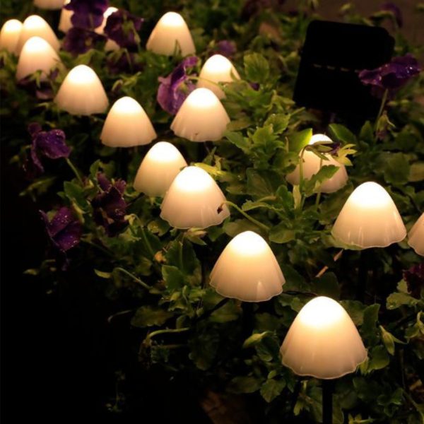 Đèn Đất Hình Cây Nấm Năng lượng Mặt Trời Chống Nước, Decor Sân Vườn, Ban Công, Nhấp Nháy Nhiều Màu
