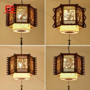Đèn Lồng PVC Khung Gỗ Trung Quốc Mang Nét Đẹp Văn Hoá Á Đông Decor Nhà Hàng Khách Sạn Cổ Điển