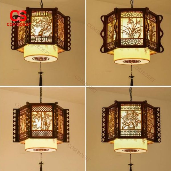 Đèn Lồng PVC Khung Gỗ Trung Quốc Mang Nét Đẹp Văn Hoá Á Đông Decor Nhà Hàng Khách Sạn Cổ Điển