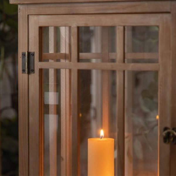 Đèn Lồng Sân Vườn Cổ Điển Mô Phỏng Ngôi Nhà Khung Gỗ Kính Thiết Kế Châu Âu