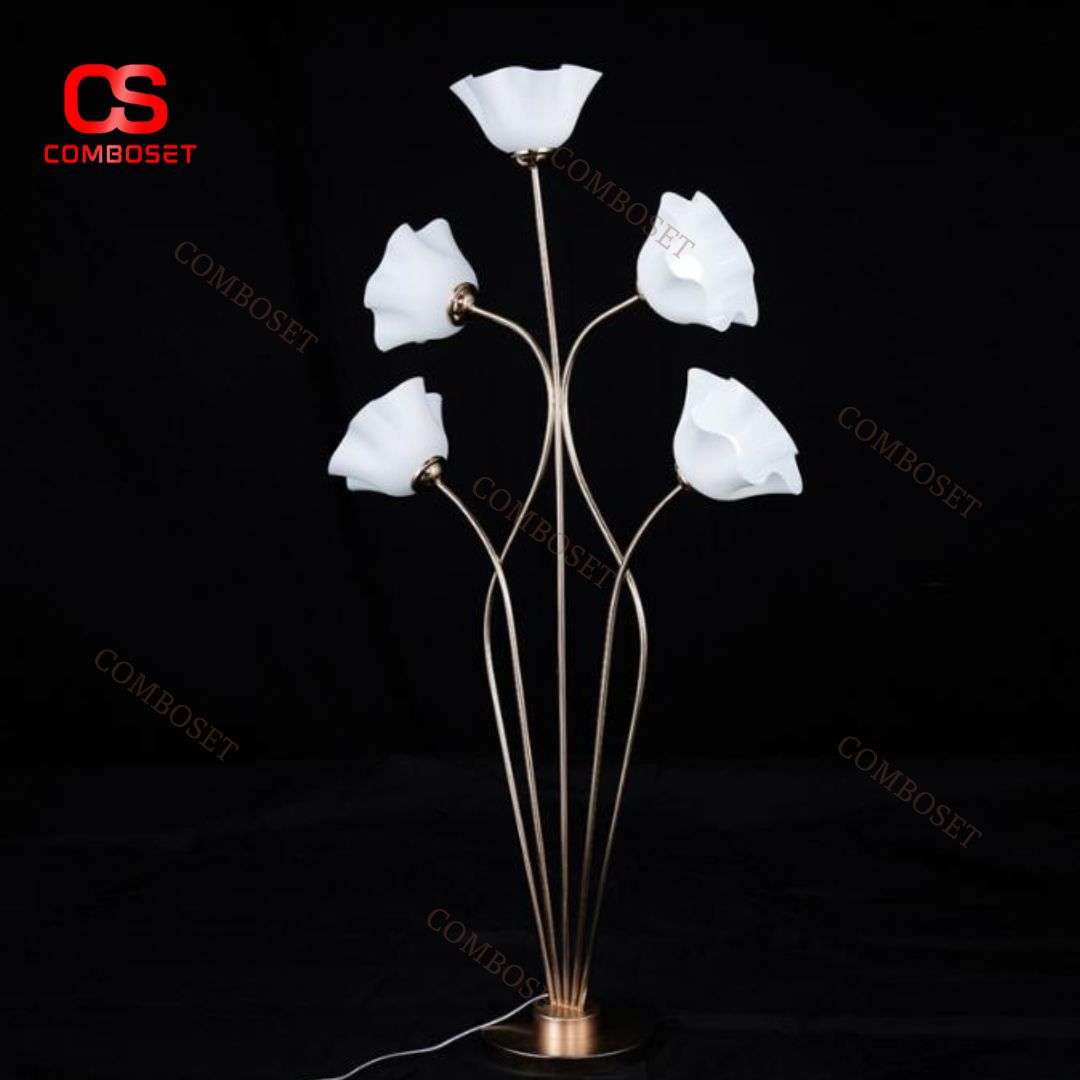 Đèn Sàn Cây Hoa Trắng Sang Trọng Trang Trí Lối Đi Sân Khấu, Lễ Đường Đám Cưới Tuyệt Đẹp
