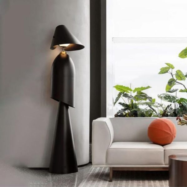 Đèn Sàn Cô Gái Đội Nón Thời Trang Nghệ Thuật Trừu Tượng Decor Phòng Khách, Quà Tặng Ý nghĩa