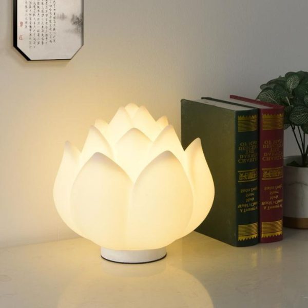 Đèn Sàn Hoa Sen Nhựa Chống Thấm Sân Vườn Chuyển Đổi 16 Màu, Trang Trí Lối Đi, Phòng Trà Thiền Định