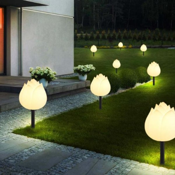 Đèn Sàn Hoa Sen Nhựa Chống Thấm Sân Vườn Chuyển Đổi 16 Màu, Trang Trí Lối Đi, Phòng Trà Thiền Định