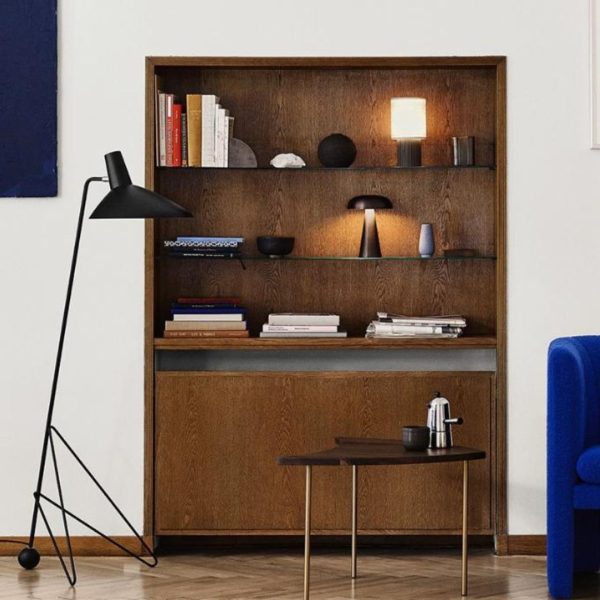 Đèn Sàn Mỏ Vịt Bằng Sắt Phong Cách Bauhaus Thiết Kế Đan Mạch Với 3 Chân Đứng Sáng Tạo