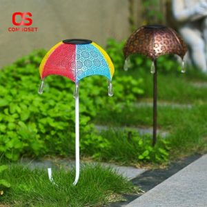 Đèn Sàn Ô Dù Năng Lượng Mặt Trời Chống Thấm Nước Thiết Kế Sáng Tạo Trang Trí Khu Vườn Năng Động