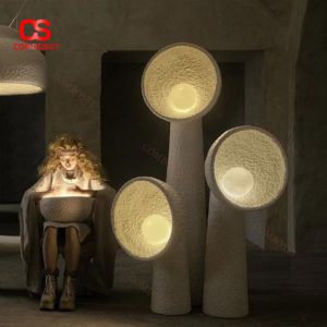 Đèn Sàn Tối Giản Wabi Sabi Bằng Nhựa Nghệ Thuật Sáng Tạo Thạnh Lịch Decor Phòng Khách, Khách Sạn