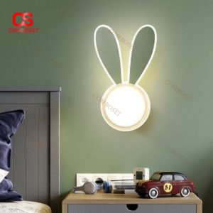 Đèn Tường Hình Thỏ Cá Voi Hoạt Hình Decor Phòng Ngủ Trẻ Em Sinh Động, 3 Chế Độ Sáng