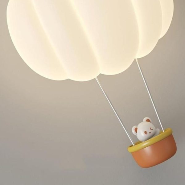 Đèn Tường Khinh Khí Cầu Hoạt Hình Màu Kem Dễ Thương Cho Phòng Ngủ Trẻ Em Với 3 Chế Độ Sáng