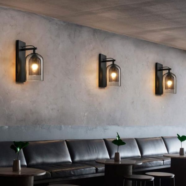 Đèn Tường Thuỷ Tinh 2 Lớp Tạo Ánh Sáng Chiều Sâu Decor Phòng Ngủ Lãng Mạn, Lối Đi Hành Lang