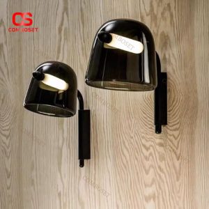 Đèn Tường Thuỷ Tinh Sẫm Màu Hiện Đại Sang Trọng Decor Đầu Giường Ngủ, Bàn Làm Việc