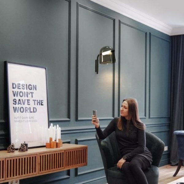 Đèn Tường Thuỷ Tinh Sẫm Màu Hiện Đại Sang Trọng Decor Đầu Giường Ngủ, Bàn Làm Việc