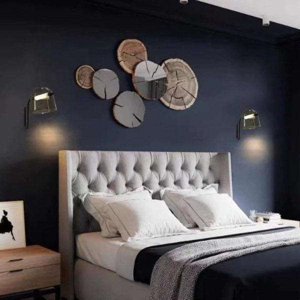 Đèn Tường Thuỷ Tinh Sẫm Màu Hiện Đại Sang Trọng Decor Đầu Giường Ngủ, Bàn Làm Việc