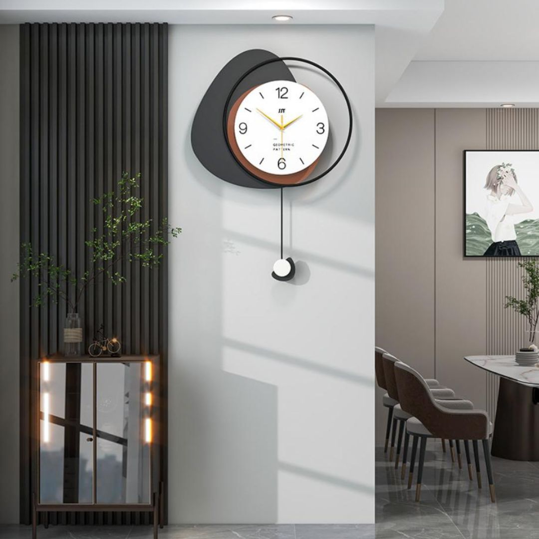 Đồng Hồ Treo Tường Hình Học Tối Giản Decor Lối Đi, Phòng Ngủ Thời Trang Hiện Đại