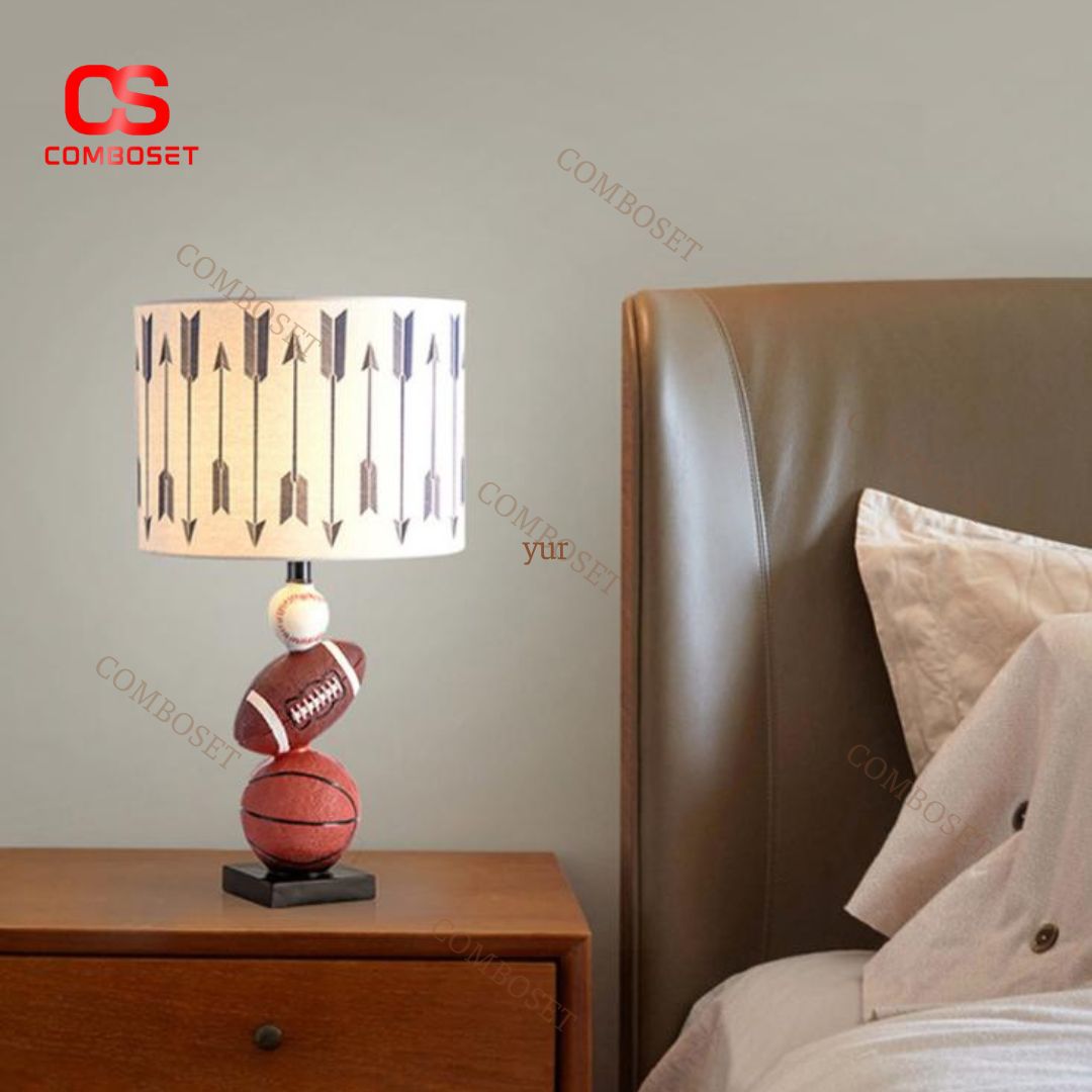 Đèn Bàn Bóng Rổ Thể Thao Trẻ Em Trang Trí Phòng Ngủ Bé Trai, Làm Quà Tặng Sinh Nhật Ý Nghĩa